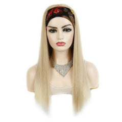 Long Straight Headband Wigs for Black Women Synthetic Headband Wigs 20 In