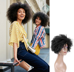 Wig Female Fluffy Afro African Afro Reality Wig Headgear Human Hair Wigs