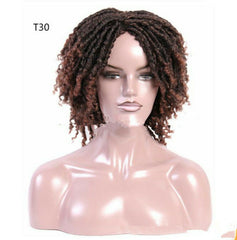 Synthetic Braiding Dreadlock Short Wigs for Black Women Twist Afro Curly Glueless