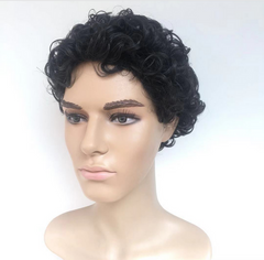 Afro Curly Synthetic Hair Wigs For Women Short Bob Wig Pixie Cut No Lace Wig