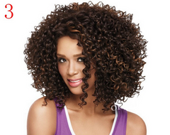 Short Curly Afro Wigs Kinky Curly Wigs Synthetic Soft Colorful Heat Resistant for Women