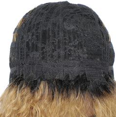 Blonde Curly Wavy Human hair Wigs Natural Full Wig Glueless Hair Wigs