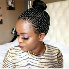 Short Curly Hair Wig Box Braid Wigs Black No Lace African Braid Heat Resistant