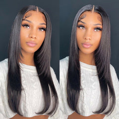 2022 Layers Bob Lace Front Wig Human Hair Wigs T Part Pre Plucked with Baby Hair