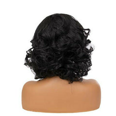 Short Body Wave Wig Synthentic With Headband for Black Woman Heat Resistant