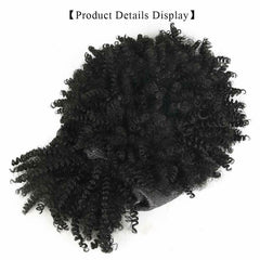 Details about  Short Headband Wig for Women Natural Looking Kinky Curly Wigs Casual Party Wig