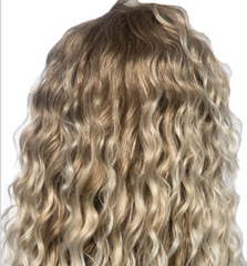 Curly Dark Root Blonde Ombre Synthetic Fiber NO Lace Wigs For Womans Daily Wears