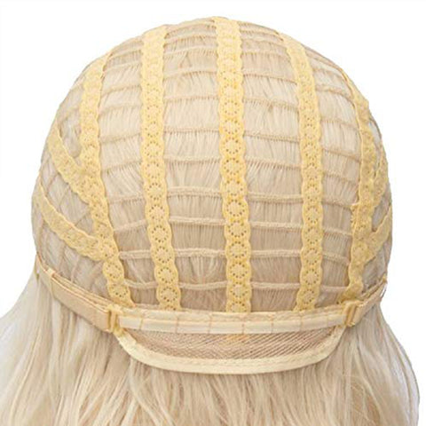 Short Wavy Blonde Synthetic Heat Resistant Wigs For Women Daily Wear