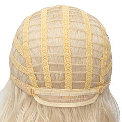 Short Wavy Blonde Synthetic Heat Resistant Wigs For Women Daily Wear