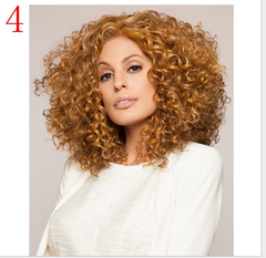 Short Curly Afro Wigs Kinky Curly Wigs Synthetic Soft Colorful Heat Resistant for Women
