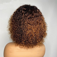 Short Curly Afro Wig With Bangs for Black Women Kinky Curly Heat Safe Dress Wigs