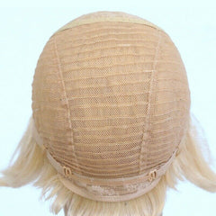 Womens 613 Blonde 100% Remy Human Hair Wigs Short Bob Wig with Bang Machine Made
