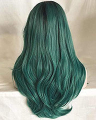 Mirkwood Lace Front Synthetic Wig Forest Green Color Long Straight Style