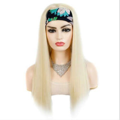 Long Straight Headband Wigs for Black Women Synthetic Headband Wigs 20 In