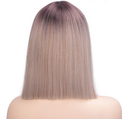 bobo Mid-section short straight hair female shoulder-length wig chemical fiber headgear