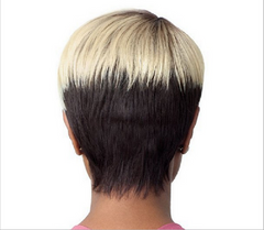 Short Black Blonde Straight Pixie Cut Wigs With Bang Synthetic Halloween Party