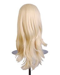 Synthetic Wig Long Wavy Hair Heat Resistant Cosplay Wig for Women 28inch Light Blonde Color