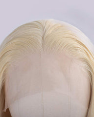 Synthetic Blonde Lace Front Wigs for Women Long Straight Wig Natural Looking Wig for Daily Use Heat Resistant Fiber