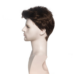 Men's Short Pixie Cut Wigs Brown Synthetic Wigs ]Retro Natural Looking Wigs