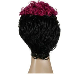 Short Pixie Cuts Hair Curly Purple Red BlackWigs Cosplay Party for Black Women 17 product r
