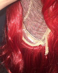 Long Wavy Red Synthetic Cosplay Hair Wig For Children 24inch
