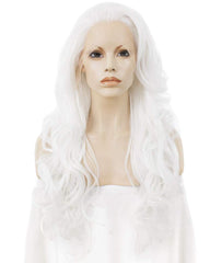 Snow White Wig Lace Front Wigs for Women Drag Queen Party Cosplay Long Body Wave Synthetic Wig High Density Heat Resistante Hair