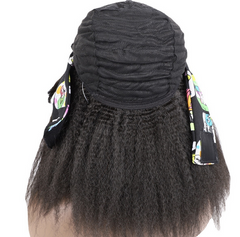 Short Black Curly Afro Wigs Kinky Curly Wigs with Bangs Synthetic Soft