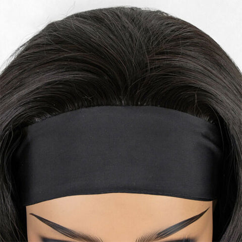 Body Long Wave Headband Wigs Glueless No Lace Synthetic Cosplay Costume Daily