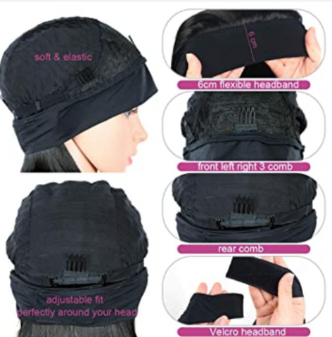 Straight Brown Headband Bob Wig for Black Women Glueless Short Synthetic Wigs