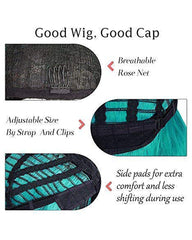 Ombre Color Short Bob Wig for Women Heat Resistant Fiber Teal Blue Wig