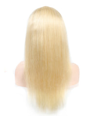 Remy Human Hair Straight 13x4 Lace Frontal Wig 8-24inch 613 Color