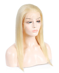 Remy Human Hair Straight 13x4 Lace Frontal Wig 8-24inch 613 Color