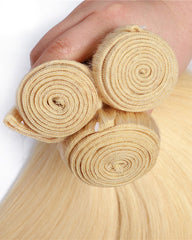 Remy Braziian Straight Human Hair 3 Bundles 8-28inch 613 Color