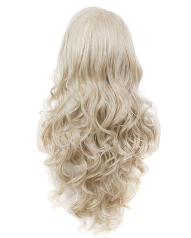 Long Wave Synthetic Hair Wigs For Women Blonde Lace Front Wigs Natural Hairline 26inch