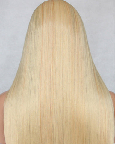 Remy Human Hair Straight None Lace Hair Wig 26inch 613 Color