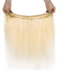 Remy Braziian Straight Human Hair 3 Bundles 8-28inch 613 Color