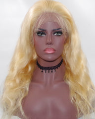 Remy Human Hair Body Wave Hair 360 Lace Frontal Wig 10-22inch 613 Color