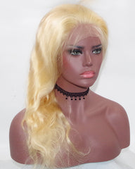 Remy Human Hair Body Wave Hair 360 Lace Frontal Wig 10-22inch 613 Color