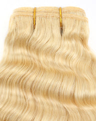 Remy Brazilian Human Hair Bundles Weaves with 4x4 Lace Closure Deep Wave Hair 613 Color