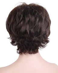 Natural Short Wigs for Women Human Hair Dark Brown