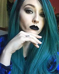 Mirkwood Lace Front Synthetic Wig Forest Green Color Long Straight Style