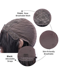 Ombre Remy Human Hair Body Wave Hair 4x4 Lace Closure Wig 14-26inch 1B/30 Color