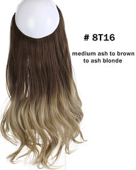 Ombre Halo Hair  Extensions 14inch 120Gram Synthetic Wave Hair