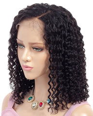 Remy Human Hair Deep Curly Short Bob 13x4 Lace Front Wig