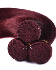 Remy Braziian Straight Human Hair 3 Bundles 8-28inch 99J Color