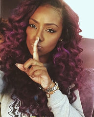 Remy Human Hair Deep Wave Hair 360 Lace Frontal Wig 8-26inch 99J Color
