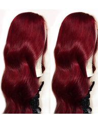 Remy Human Hair Body Wave Hair 360 Lace Frontal Wig 8-26inch 99J Color
