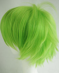 Women Men Cosplay Hair Wig Short Straight Anime Party Fluffy Costume Full Wigs Green Color