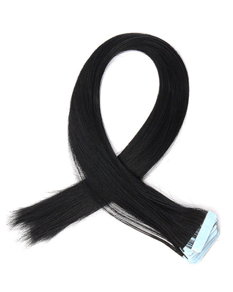 Tape In Straight Human Hair Extensions 24inch 20 Pieces Long Hairpiece Hair