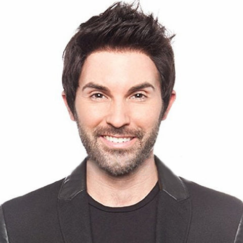 Curly Short Black Wig Male Short Hair Men's Wig Black Synthetic Wigs Men's Wig